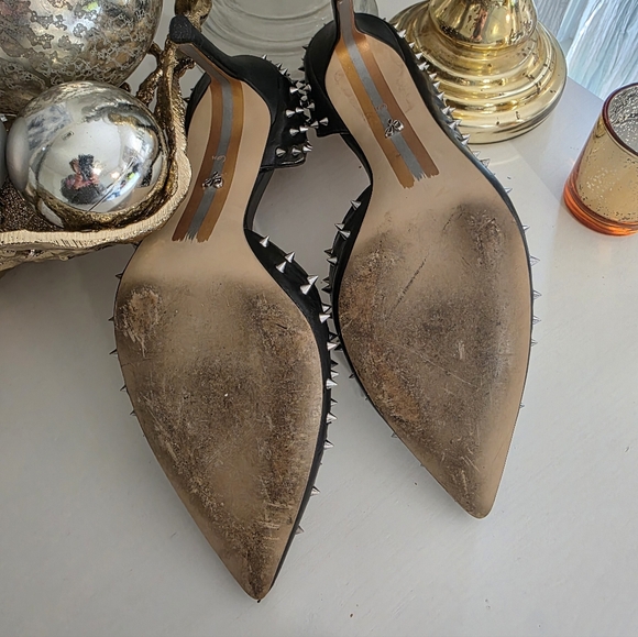 Sam Edelman Black Studded Heels - Picture 3 of 3